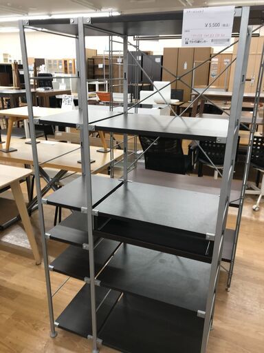★ジモティ割あり★  スチールシェルフ ブラウン H158×W83×D40 クリーニング済み KJ4142