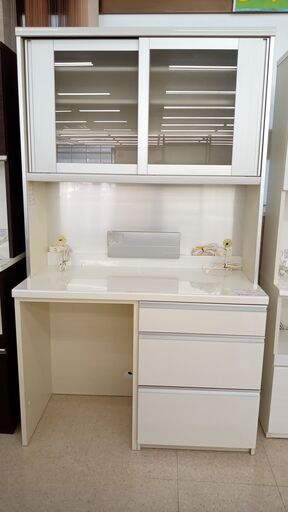 ★ジモティ割あり★ パモウナ レンジボード 白 H206×D55×W120 クリーニング済み TJ3662
