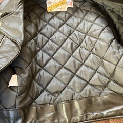 ブラック　ダブルライダース レザー　　ショット　ライダースの画像