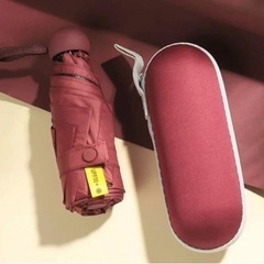 ワインカラー 折りたたみ傘、日傘の画像