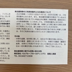 パルグループ　株主優待券の画像