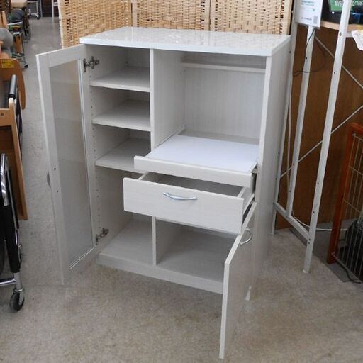 レンジ台 ニトリ ブリエ 幅75cm レンジボード ミドルレンジボード 白系 オフホワイト 白木調 木目調 札幌 西野店