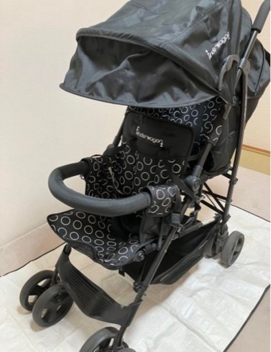 日本育児　キンダーワゴン 2人乗りベビーカー DUOシティ HOPⅡ ブラック