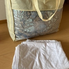 シングル羽毛布団とカバー付き　美品