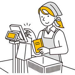 マカロニサラダなどを店頭に陳列する調理スタッフ(情報提供元：HR...