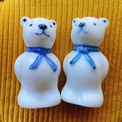 ★予約中★クマ 塩こしょう 入れ物 陶器　差し上げます