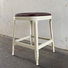 大阪⭐️エコマックス♻️「S96」リオン LYON ファクトリースツール Factory Stool クッションシート付 Sサイズ インダストリアル USA【大阪市プレミアム付商品券🎫利用可能！】