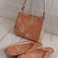 高級　バッグ　草履　着物　和装　和装小物　花柄　着物小物　セット...