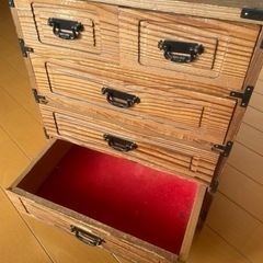  【アンティーク】焼杉工芸　小物入れの画像