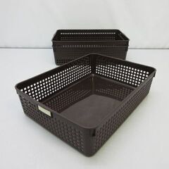stp-2292　バスケット15個セット　スタッキングバスケット　スタッキングボックス　メッシュカゴ　メッシュバスケット　カゴ　小物収納　プラケースの画像