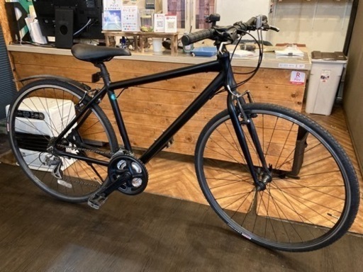 【新春SALE！前後タイヤ・チューブ新品！PROGEARアルミフレーム】3×7速　700×28cクロスバイク　マットブラック