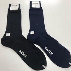 ☆値下げ☆K2401-310 BALLY メンズソックス 黒・紺 二足組 25㎝ 未使用品の画像