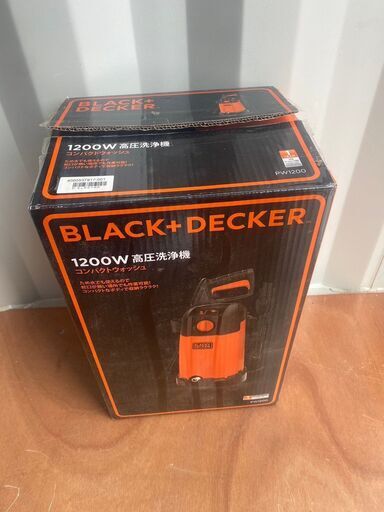 未使用品 BLACK\u0026DECKER 高圧洗浄機 コンパクトウォッシュ PW1200 ブラックデッカー 洗浄機 生活家電 クリーニング 車 ウォッシュ かっこいい かわいい スリム オシャレ お手頃 お得 格安 激安 破格 特価 特売 セール