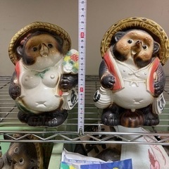 狸の置物　2個セット