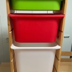 1/15まで　IKEA トロファスト　3段ラック付き　