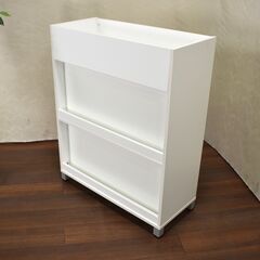【ヤ取終了3/16】≪zyt1249ジ≫ R・F・ヤマカワ プランターシェルフ ホワイト RFPLS-W 幅80cm 奥行35cm 高さ100cm オフィス/間仕切り 51015-11の画像