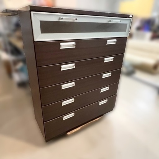 ニトリ ハイチェスト フーガ105 DBR 約105.5×45×131cm