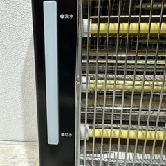 ◎ 電気ストーブ　ブラック　ユーイング　US-QS900F　U-ING　遠赤外線ヒーターー　電気ヒーター　電気暖房　黒　3段階調整　スチーム機能付き　暖房器具　石英管　コンパクト◎の画像