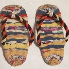 民芸品風手作り草履の画像