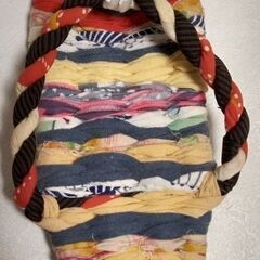 民芸品風手作り草履の画像