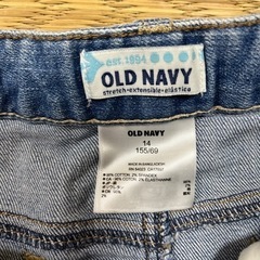 OLD NAVY 14サイズ(155-160) 女児デニムミニスカート　ウエスト調整可　美品の画像