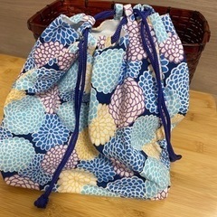 【決定】カゴバック　巾着付きの画像