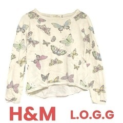 H&M  L.O.G.G  セーター　蝶々柄　レディース