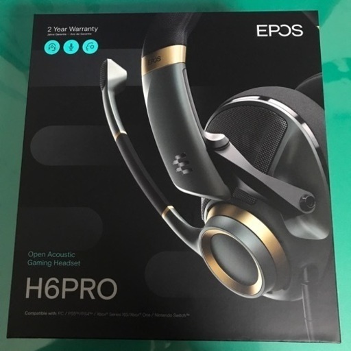 EPOS H6Pro ゲーミングヘッドセット 有線 開放型 レーシンググリーン