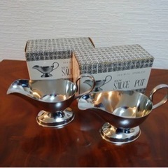 【未使用品】YUKIWA ステンレス ソースポットx2個の画像