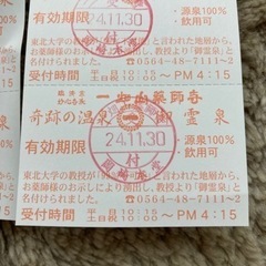 一畑山薬師寺　入泉券　温泉の画像