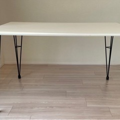 【ダイニングテーブル】　ホワイト　美品の画像