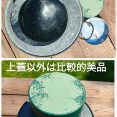 ①昭和レトロ　ブリキ缶　お茶缶　お茶葉保存容器の画像