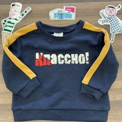 【中古】90㎝　トレーナー裏起毛（スパンコール付き）