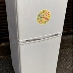 【2021年製】　アビテックス　冷凍冷蔵庫　138L縦縞模様　省エネの画像
