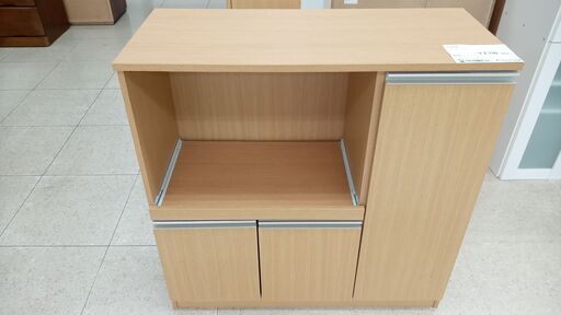 ★ジモティ割あり★  レンジ台 ナチュラル H89.2×D41.1×W89.5 クリーニング済み TJ3690