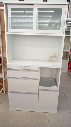 ★ジモティ割あり★ 高橋木工所 レンジボード 白 H180×D40.5×W90 クリーニング済み TJ3693