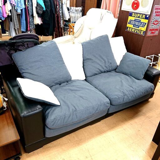 1/20ニトリ 布張りソファ キングダム3KD 2～3人掛け チェア 椅子