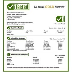 California Gold Nutrition（カリフォルニアゴールドニュートリション）スポーツ ホエイプロテインアイソレート、1ポンド（454g）の画像