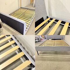 15595 IKEA ダブルベッドフレーム SLATTUM ◇大阪市内・東大阪市他