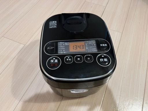 【使用年数1.5年】炊飯器(5.5合炊き)+電子レンジ／IRIS OHYAMA製