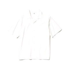 UNIQLOコットン開衿ホワイトシャツ