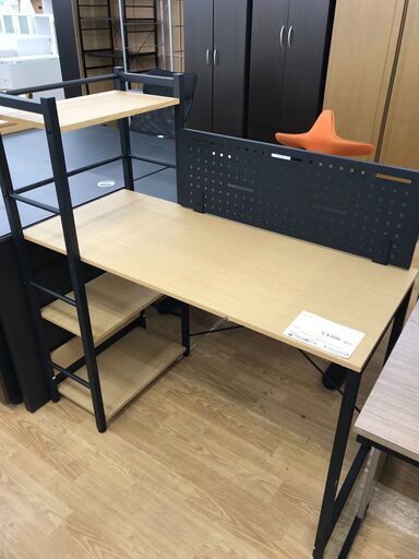 ★ジモティ割あり★  デスク ナチュラル H116×W110×D54 クリーニング済み KJ4155