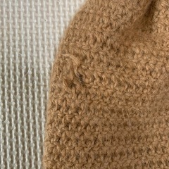 手編み　ベビー　ニット帽の画像