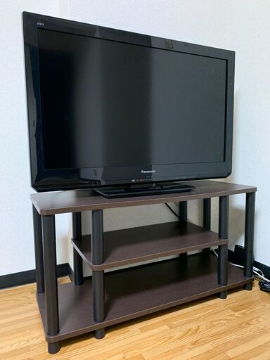 【Panasonic パナソニック VIERA ビエラ TH-L32C3+リモコン+コード類+テレビ台】32型液晶テレビ 2011年製 動作品