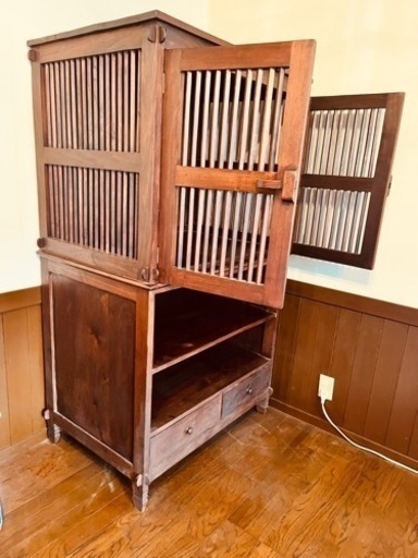 【アジアンレトロ家具】木製キャビネット