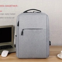 新品③ビジネスバッグ　バックパック　グレー　A4サイズノートPC収納の画像