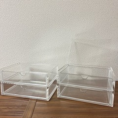 無印良品　重なるアクリルケース2段引出し