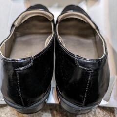 値下げearth m&e 23.5cm☆ローファースリッポンパンプスの画像