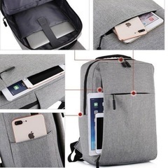 新品③ビジネスバッグ　バックパック　グレー　A4サイズノートPC収納の画像