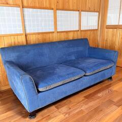 3人掛け　ソファ　ブルー　の画像